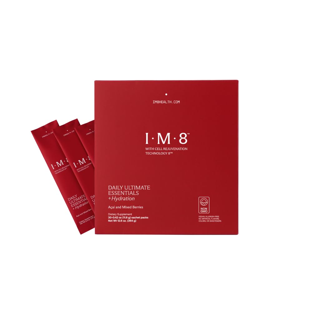 IM8 Daily Ultimate Essentials All-in-One Multivitamin Supplement, 92 Nutrient Rich Ingredients CoQ10, Probiotics, Vitamins, Greens, Gluten Free, Vegan, IM8US supplements