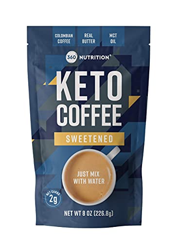 360 Nutrition Instant Keto Coffee with MCT Oil, Coconut Oil, Sweetened, Gluten Free 360 NutritionUS supplements