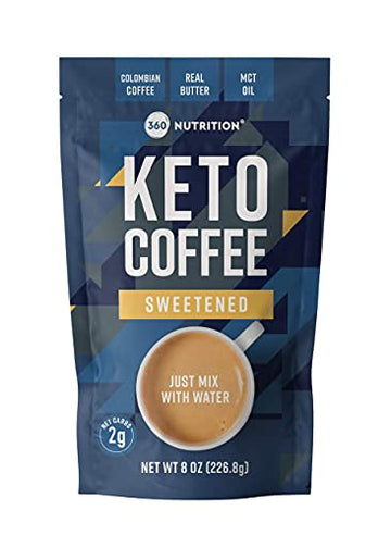360 Nutrition Instant Keto Coffee with MCT Oil, Coconut Oil, Sweetened, Gluten Free 360 NutritionAu supplements