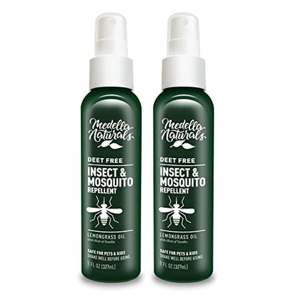 Deet-Free Insect & Mosquito Repellent Pack of 2 (8 oz) – Nice Smelling Medella NaturalsUS supplements