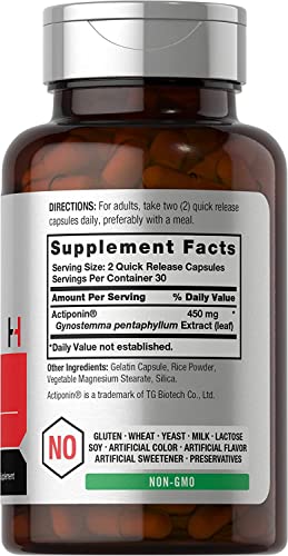AMPK Metabolic Activator 450 mg | 60 Capsules | Non-GMO, Gluten Free | Jiaogulan Gynostemma HorbäachUS supplements