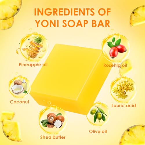 2 PCS Yoni Soap Bars Feminine Wash, 100% Natural Organic Yoni Bar Soap for Women Ph Balance Yoni BASSIAu supplements