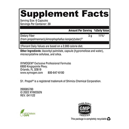 XYMOGEN OptiFiber Lean Fiber Supplement - 100% Natural and Soluble Propolmannan Fiber XYMOGENUS supplements