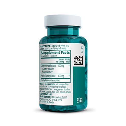 NEURIVA Original Decaffeinated Clinically Tested Nootropic Brain Supplement for Memory, Focus & Concentration, NeuroFactor & Phosphatidylserine, 28ct Capsules NEURIVAAu supplements