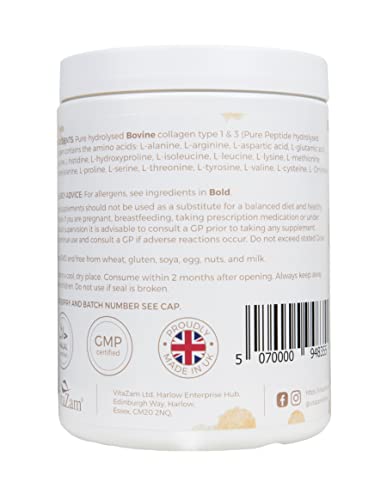 Vitazam Fine Diamond Bovine Collagen Powder - Hydrolyzed Type 1 & 3 Collagen Powder Protein VitaZamAu supplements