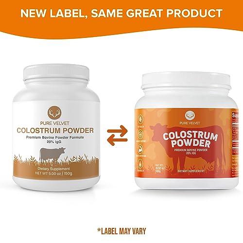 Pure Velvet Colostrum Powder for Gut Health, Bloating, Hair Growth, Immune Support Pure VelvetUS supplements