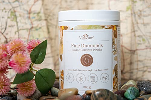 Vitazam Fine Diamond Bovine Collagen Powder - Hydrolyzed Type 1 & 3 Collagen Powder Protein VitaZamUS supplements