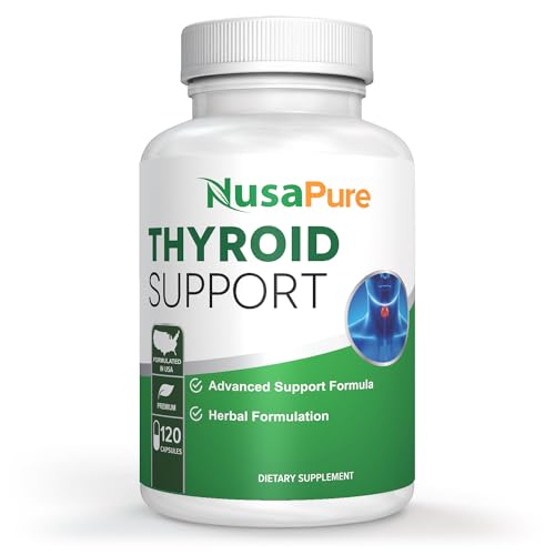 NusaPure Premium Thyroid Support Supplement (Non-GMO) 120 caps for with Ashwaganda NusaPureAu supplements
