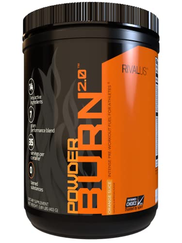 Powder Burn 2.0 Orange 35 Serving,14.24 Ounce RivalusUS supplements