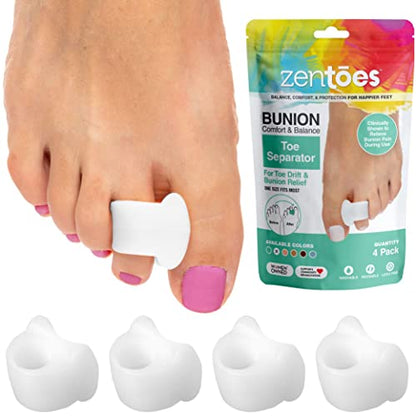 ZenToes Gel Toe Separators for Overlapping Toes, Bunions, Big Toe Alignm ZenToesUS supplements