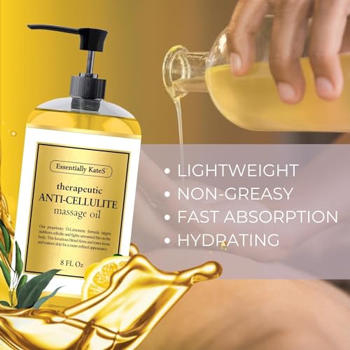 Essentially KateS Anti Cellulite Massage Oil 8 Fl Oz - Helps Break Down Fat Cells in Hip Essentially KateSAu supplements