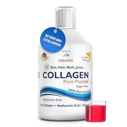 Swedish Nutra Liquid Marine Collagen - Sugar Free Berry Flavour | Minimize Fine Lines, Wrinkles & Improve Skin Elasticity Swedish NutraUS supplements