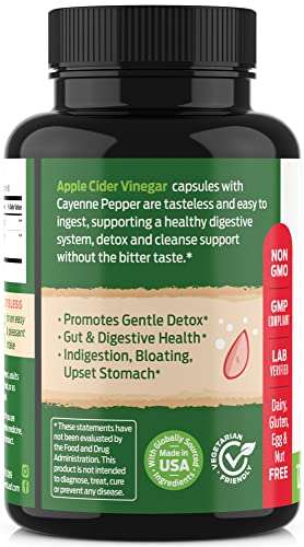 ForestLeaf - Apple Cider Vinegar Capsules with Cayenne Pepper Powder 1200mg ForestLeafUS supplements