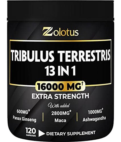 13in1 Tribulus Terrestris Capsules - 16000mg Per Serving with Maca, Horny Goat Weed ZolotusUS supplements