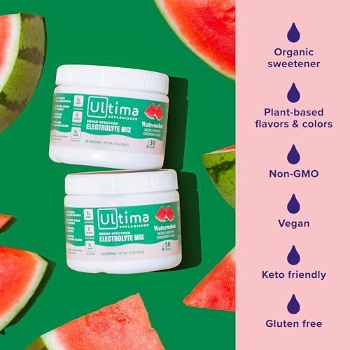 Ultima Replenisher Daily Electrolyte Drink Mix – Watermelon, 30 Servings – Hydration Ultima ReplenisherUS supplements