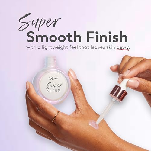 Olay Super Serum - Glow Serum for Face - Activated Niacinamide, Vitamin C & E, Collagen Peptide, AHA - 5-in-1 Benefits - Brightens, Hydrates, Smooths, Firms, Evens Tone, Proactive Anti-Aging, 1.7 Oz OlayAu supplements