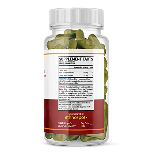 Full Spectrum Yerba Mate Capsules - Boosts Energy & Mental Focus - Supports Health EthnospotUS supplements