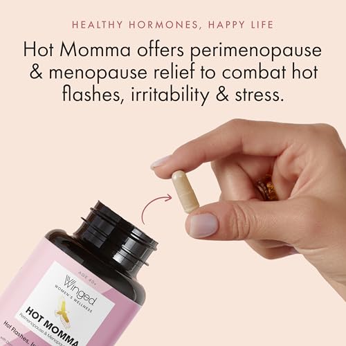 Winged Wellness Hot Momma, Perimenopause & Menopause Supplement - Vegan Menopause Winged WellnessAu supplements