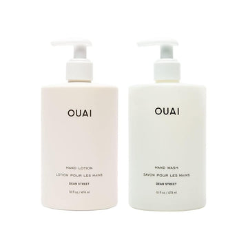 OUAI Hand Wash and Hand Lotion Set, Dean Street Scent - Moisturizes and Exfoliates with Daily Use - Made with Jojoba Esters, Avocado & Rosehip Oils (16 Fl Oz Each) OUAIAu supplements