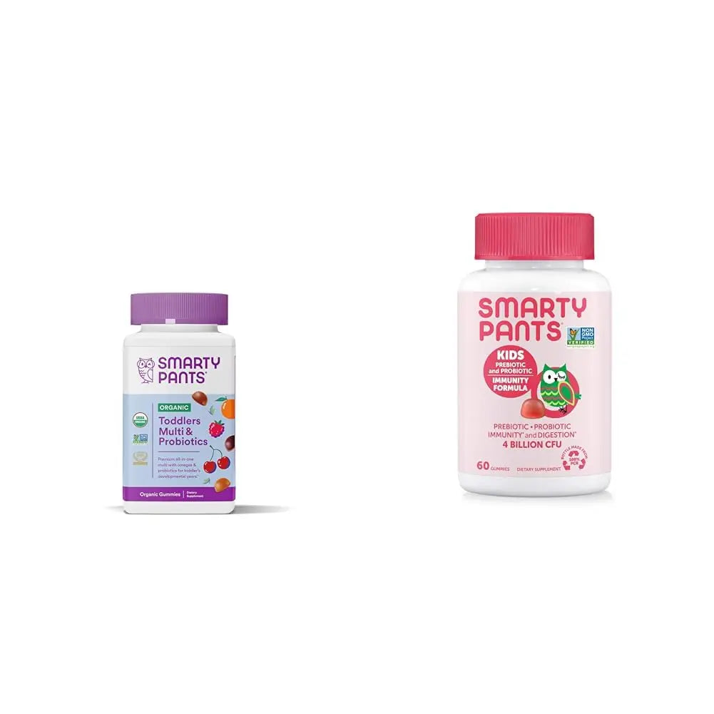 SmartyPants Organic Toddler Multivitamin Gummies: Probiotics & Kids Probiotic Immunity Gummies: Prebiotics & Probiotics for Digestive Health and Immune Support Supplement SmartyPantsAu supplements