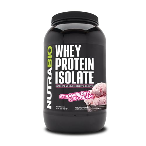 NutraBio Whey Protein Isolate Supplement – 25g of Protein Per Scoop with Complete NutraBioAu supplements