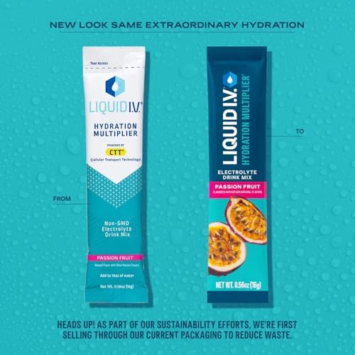 Liquid I.V.® Hydration Multiplier - Passion Fruit | Electrolyte Powder Drink Mix | 1 Pack (16 Servings) Liquid I.V.US supplements