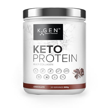 K-GEN™ Keto Collagen Protein Powder Natural Multi Collagen Chocolate Blend, Coconut MCT Vitamin C+B6 K GEN ketogenic enhancementAu supplements