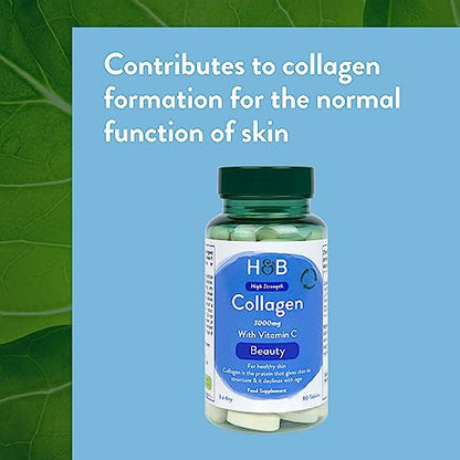 Holland & Barrett Bovine Collagen Tablet 3000mg 90 Tablets Holland & BarrettUS supplements