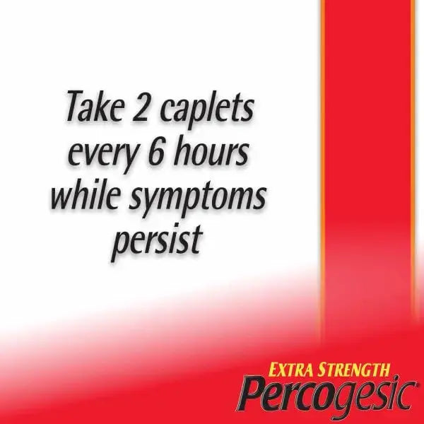 Percogesic Extra Strength Pain Relief | Aspirin Free Dual Action Relief | 40 Coated Caplets (3 Pack) PercogesicAu supplements