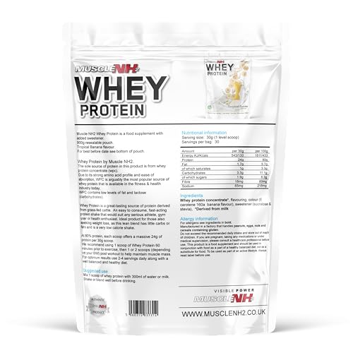 MuscleNh2 Whey Protein Powder Milk Protein, Soy Free, Gluten Free, Naturally Occurring BCAAs MuscleNh2Au supplements