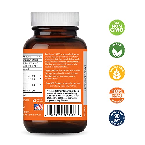 Real-Zymes™ KETO Digestive Enzymes Supplement with Probiotics for Better Digestion PURE ESSENCE LABSAu supplements