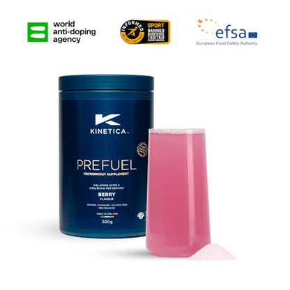 Kinetica PreFuel, Pre Workout, 5.9g Amino Acids & 2.3g BCAA's per Serving, 30 Servings KineticaUS supplements