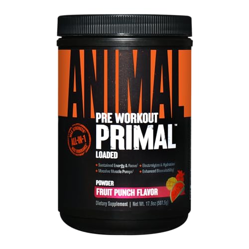 Animal Primal Muscle Hydration + Preworkout Powder – Contains Beta Alanine, 3DPump AnimalUS supplements