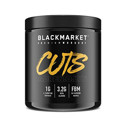 BLACKMARKET CUTS Pre Workout - Flavored Energy Powdered Drink Mix for Men BLACKMARKETUS supplements