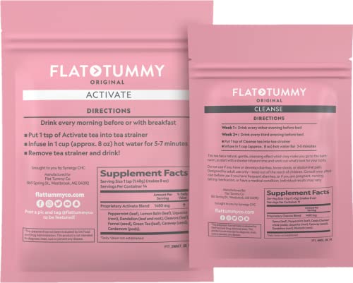 Flat Tummy Tea 2-Step Detox Tea – 2 Week Program – to Boost Energy, Speed Metabolism Flat Tummy TeaAu supplements