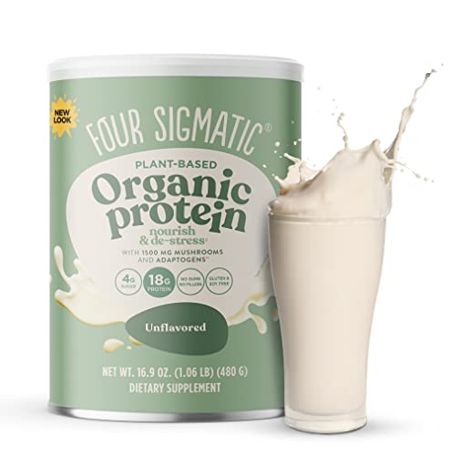 Four Sigmatic Organic Plant-Based Protein Powder Unflavored Protein with Lion’s Mane Four SigmaticUS supplements