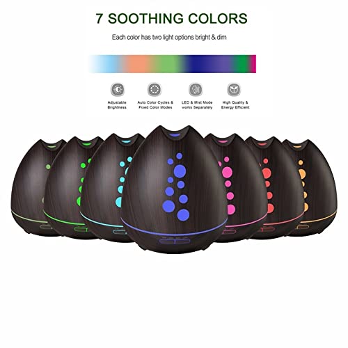 TGE Unique 400ML Essential Oil Diffuser for Essential Oils Bluetooth Music Speaker with Remote 7 Color LED GenericAu supplements