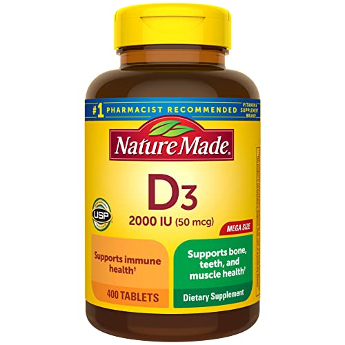 Nature Made Vitamin D3 2000 IU (50 mcg), Dietary Supplement for Bone, Teeth Nature MadeAu supplements