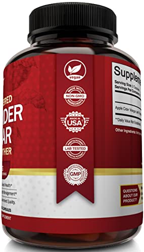 Apple Cider Vinegar Capsules with The Mother - 120 Vegan ACV Pills NutriFlairUS supplements