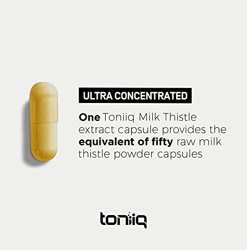 Toniiq Ultra High Strength Milk Thistle Capsules - 25,000mg 50x Concentrated Extract ToniiqUS supplements