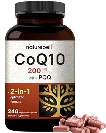NatureBell CoQ10 (Ubiquinone) 200mg with PQQ, 240 Veggie Capsules | Stable High NatureBellAu supplements