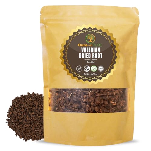 Cure wid Pure Organic Valerian Root Tea - Cut,Sifted & Non-Irradiated Valerian Tea Promotes Cure wid PureAu supplements