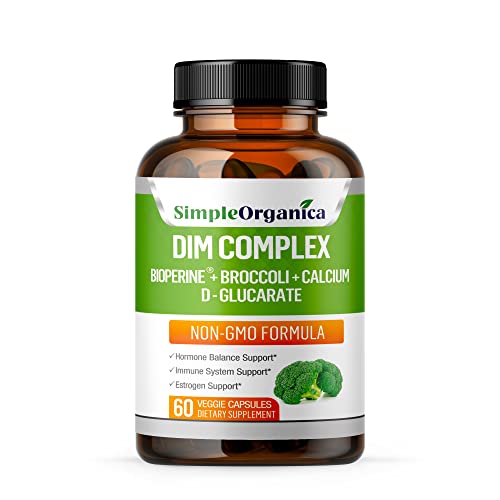 Simple Organica DIM Supplement for Women and Men 300mg with BioPerine, Broccoli Simple OrganicaAu supplements