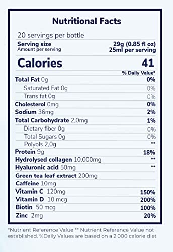 Reverse Life Marine Collagen + Green Tea Liquid Supplement Drink High-Strength 10,000mg Hydrolysed Reverse LifeAu supplements