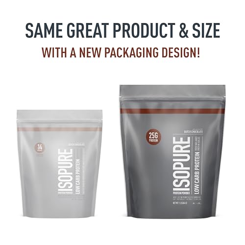Isopure Dutch Chocolate Whey Isolate Protein Powder with Vitamin C & Zinc for Immune IsopureUS supplements