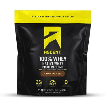 Ascent 100% Whey Protein Powder - Post Workout Whey Protein Isolate, Zero Artificial Flavors & Sweeteners AscentAu supplements
