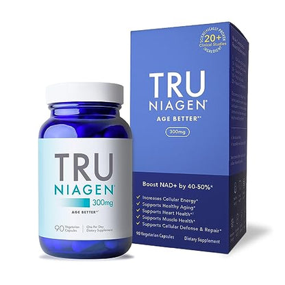 TRU NIAGEN 300mg | Patented Nicotinamide Riboside NAD+ Supplement | NR Supports TRU NIAGENUS supplements