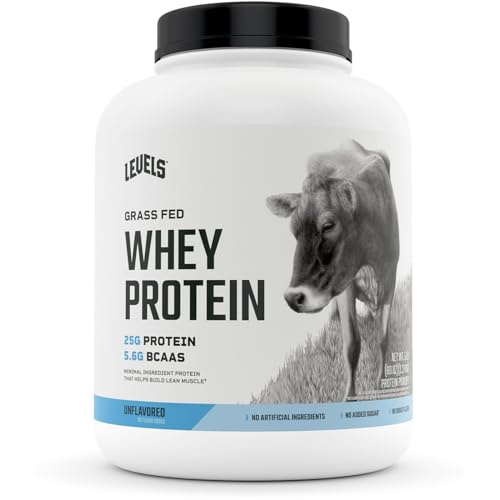 Levels Grass Fed 100% Whey Protein, No Hormones, Unflavored, 5LB Levels NutritionUS supplements
