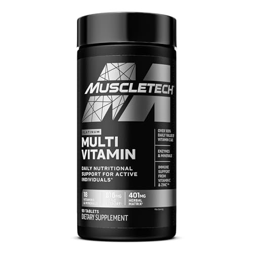 MuscleTech Platinum Multivitamin for Immune Support 18 Vitamins & Minerals Vitamins A MuscleTechUS supplements
