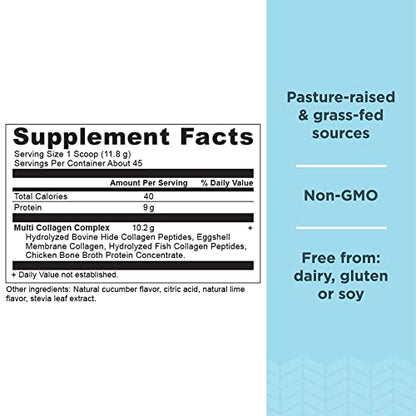 Ancient Nutrition Collagen Powder Protein, Multi Collagen Protein, Cucumber Lime, Hydroly Ancient NutritionUS supplements
